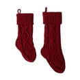 thumbnail image 2 of ZAXARRA Bas de Noël Classiques en Tricot Torsadé pour Foyer, Bas Suspendus, 2 of 8