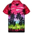thumbnail image 3 of Camisas con estampado 3D de palmeras y mangas cortas para hombre, camisa hawaiana de gran tamaño con botones, blusas casuales de verano, camisa para hombre, 3 of 5
