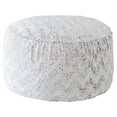 thumbnail image 2 of Sorra Home  Large Indoor Faux Fur Round Bean Pouf/Ottoman Grey, 2 of 5