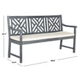 thumbnail image 6 of Safavieh Bradbury Outdoor Modern 3 Seat Garden Bench with Cushion, 6 of 7