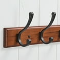 thumbnail image 4 of 1 Piece Coat Rack, Solid Wood Wall Mounted Coat Hook, 5 Hooks for Coats Jackets, 4 of 4