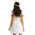 thumbnail image 4 of Alvivi Women's Doctor Shirt Lingerie Nurse Uniform Nurse-Themed Party Clubwear Dresses White XXL, 4 of 7