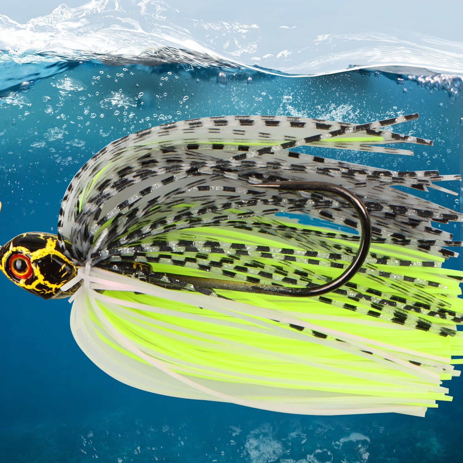 Bladed Jigs Fishing Lures 5pcs Baits Multi-Color Kit for Freshwater Bass Pike with Storage Box 5 Pack (5 Pack (1/2oz)