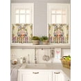 thumbnail image 5 of Happy Eatser 2 Panel Kitchen Curtains for Small Windows, Colorful Bunny Eggs Spring Flowers Plants Yellow Bathroom Tier Curtain, Short Window Treatment for Bedroom/Living Room 55"x36", 5 of 6