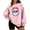 Pink, variant on Lorytime Sweatshirts for Women Oversized Christmas Santa Claus Plush Shirt Crew Neck Long Sleeve Pullover Loose Tops