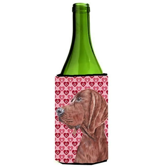 Redbone Coonhound Hearts And Love Wine bottle sleeve Hugger 24 Oz.