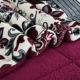 thumbnail image 4 of Soft Printed Micromink Sherpa Comforter Set, 3-Piece Comforter Set – Fluffy Ultra Cozy, Warm, and Plush Reversible Comforter with 2 Pillowcase, Queen/King Size, 4 of 6