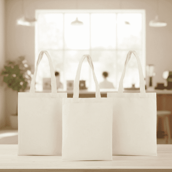 3-Pack Premium Natural Canvas Tote Bags - Reusable Gift Bags with Handles for Work, DIY & Shopping(14in × 16in)