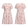 thumbnail image 3 of Bixox Robe d'Été à Manches Courtes pour Femmes Robe Ample Longueur Genou avec Poches-Pig, 3 of 7