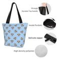 thumbnail image 4 of Salouo Terrier for Shoppers Tote for Women Foldable Handbags with Big Capacity Casual One-Shoulder Shopping Bag Hobo Bags Fit for Office/Shopping/Park, 4 of 6