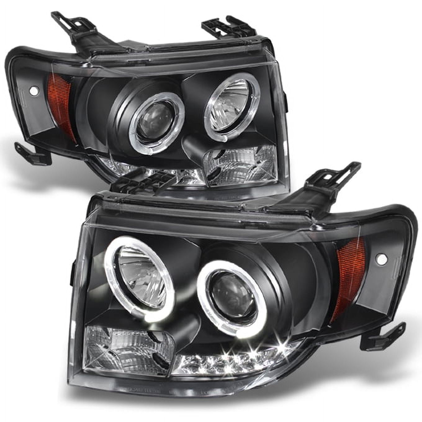 For 2008-2012 Ford Escape OE Style Black Headlights - Driver & Passenger Side, Matte Black Housing