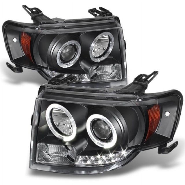 OEMASSIVE OE Style Black Headlights For 2008-2012 Ford Escape – Left + Right, Matte Black Housing, Clear Lens