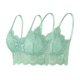 thumbnail image 1 of 2 piezas de sujetador de encaje con tirantes sólidos para mujer, ropa interior de poliéster con huecos, 1 of 5