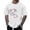 01 White, variant on YueHuiYing Plus Size Tops for men Cute Graphic Tees Loose Fit Flower Printing Short Sleeve Crew Neck T Shirts