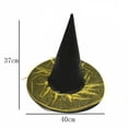thumbnail image 3 of XIAOCHA Womens Sparkly Halloween Witch Hat Mesh Wizard Hat Role Playing Party Headwear,Yellow, 3 of 5