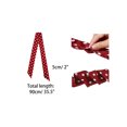 thumbnail image 3 of INSPIRE CHIC 2Pcs 50s Skinny Silky Scarf Polka Dots Waistband Narrow Neck Scarf Long Red&Short Red, 3 of 6