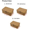 thumbnail image 3 of Woven Basket Wicker Basket With Lid Seagrass Laundry Rattan Organizer Box For Bathroom Living Room Kitchen, 3 of 10