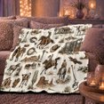 thumbnail image 5 of Rodeo Riders With Ranch Gear And Cattle, Cozy Flannel Blanket with Vintage Rodeo Illustration Print, Housewarming Gift for Rodeo Ranch Enthusiasts, Home Decor for Bedroom and Living Room, 5 of 7