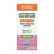 TheraBreath Sensitive Toothpaste, SLS Free, No Sulfates, Gentle Mint, 4 Oz, 2-Pack