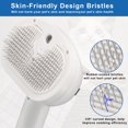 thumbnail image 5 of Cat Steam Brush for Shedding, 4 in 1 with Release Button, Self Cleaning Pet Misting Hair Comb with Handle for Grooming Kitten Dog(White), 5 of 6