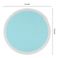 thumbnail image 2 of Unique Bargains Farmhouse Set of 4 Rattan Placemats for Dining Table Decor Light Blue, 2 of 5