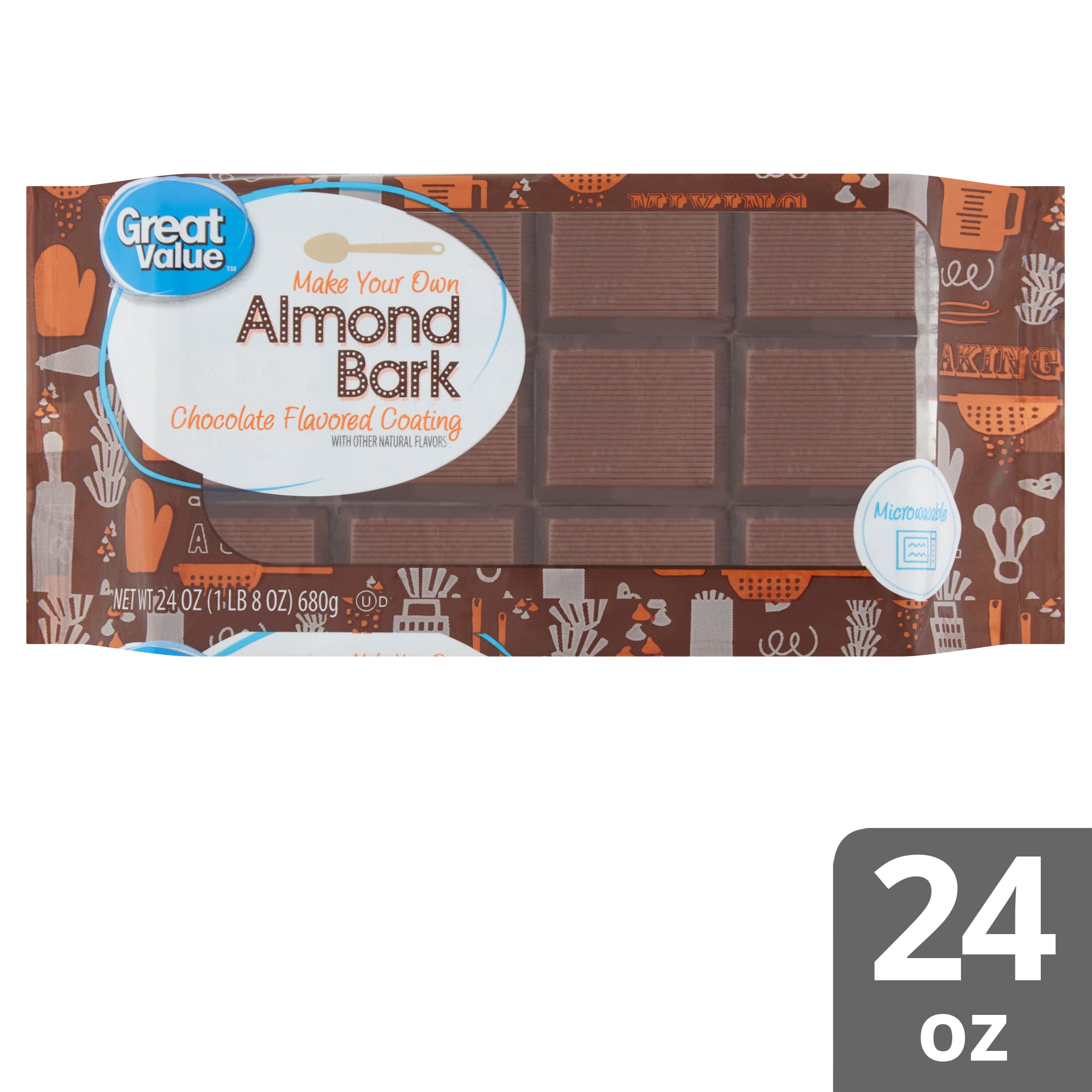 Great Value Chocolate Flvd Almond Bark 4 Count