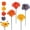 Ceramic:4pcs, variant on 4pcs Pollinator Watering Station Colorful Bee Water Feeder Bird Bath with Flower Design Outdoor Garden Stake Yard Art Decor Present for Nature Lover Ceramic