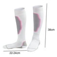 thumbnail image 2 of Men and Women Winter Ski Socks, Calf Compression Snowboard Socks, Warm Thermal Socks for Cold Weather - Purple and black for women, 2 of 5