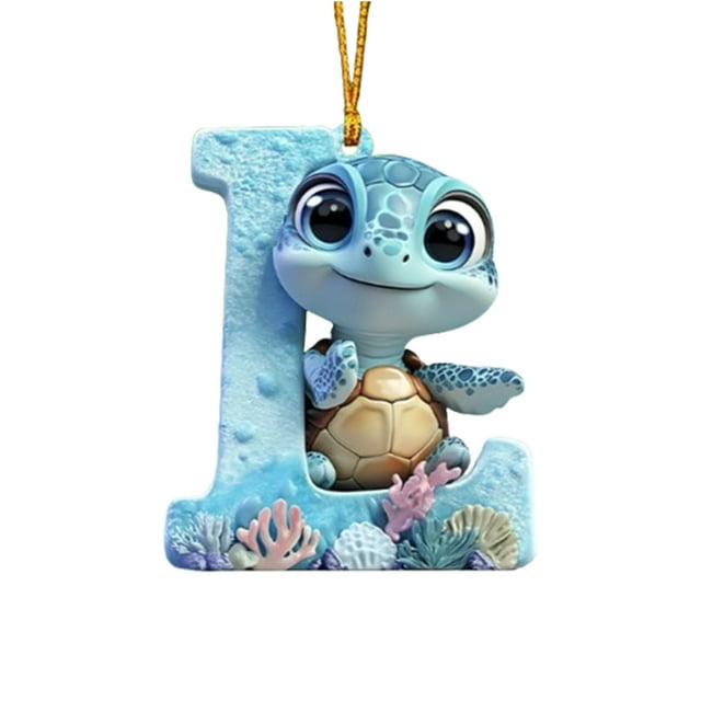 Sea Turtle Ornament Letter Turtle Shaped Cute Ornament Desk Shelf Gift
