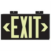 UL Listed 50 foot Jessup Glo Brite 7040-B 8.75 x-15.5-Inch Single Sided Exit Sign with Frame, Green(Mounts 4 ways, includes bracket and arrows)