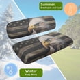 thumbnail image 5 of Uorisanigo Golf Cart Seat Cover Sets Universal Fit Club Car and More 2-Seater Golf Carts Bench Bald Eagle American Flag Seat Covers Kit Breathable Washable Polyester Mesh Cloth, 5 of 7