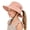 Solid Pink, variant on Kids Girls Ponytail Sun Hat UPF 50+ UV Protection Quick Dry Bucket Cap Adjustable Foldable Mesh for Beach Fishing Outdoor