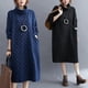 thumbnail image 1 of Vestido tipo suéter de otoño e invierno para mujer, cuello alto, suelto, que cubre la piel, adelgazante, prenda exterior, vestido de manga larga para mujer, 1 of 4