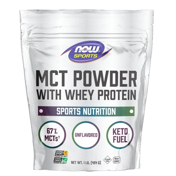 Suplemento en Polvo NOW Sports Nutrition MCT con Proteína de Suero