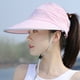 thumbnail image 3 of Sombrero para el sol plegable de ala ancha con cremallera, gorra para el cuello con bloqueo UV, sombrero para el sol de playa para verano al aire libre, 3 of 5