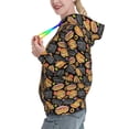 thumbnail image 2 of Honeii Hamburgers Hot Dogs Pattern Womens Oversized Hoodies Long Sleeve Sweatshirts Pullover Fall Outfits with Pocket-X-Large, 2 of 7