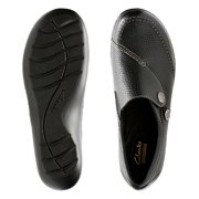 Clarks Womens ASHLAND LANE Q Black Slip-Ons