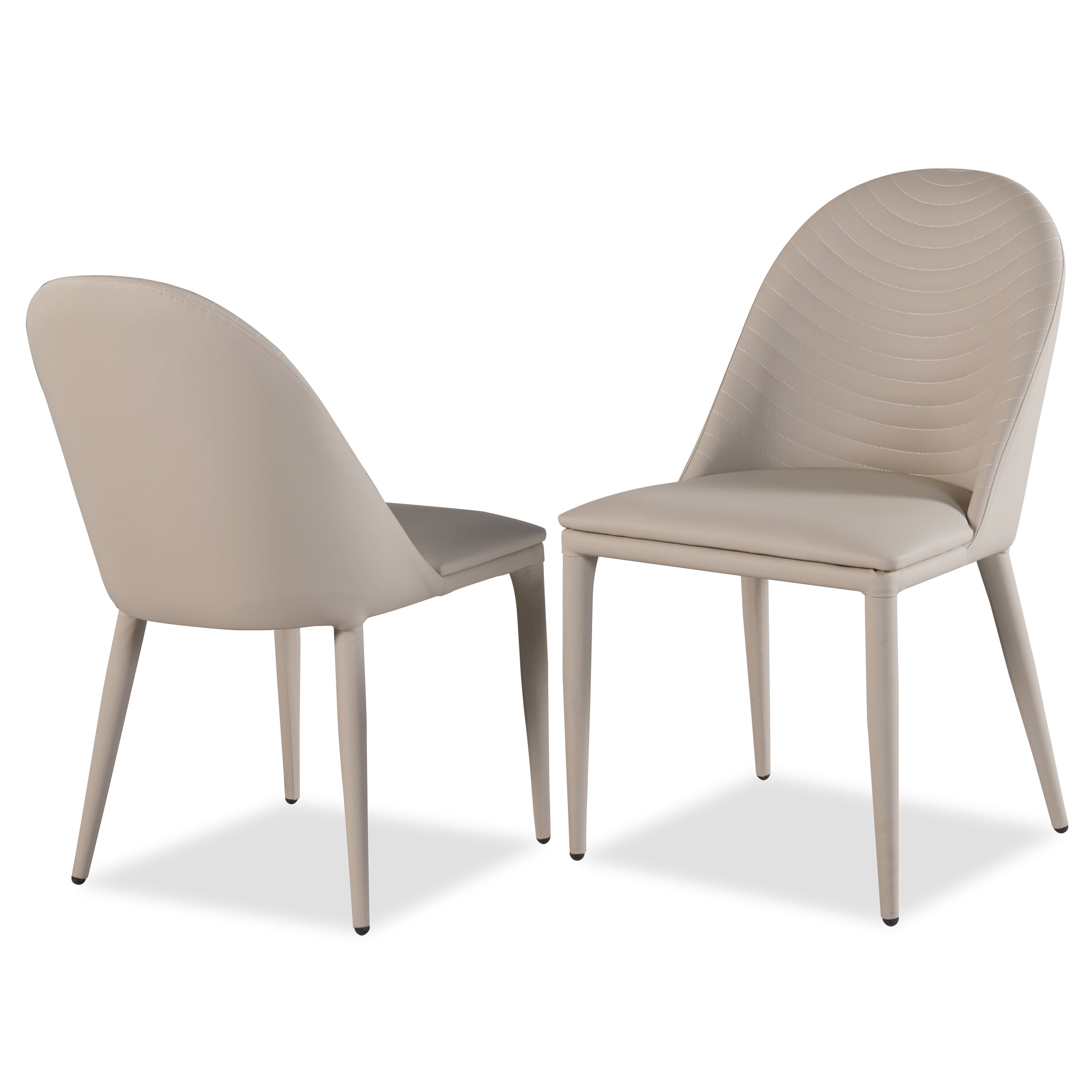 Furniture of America Erowa Modern Upholstered Dining Chairs, Brown (Set of 2)