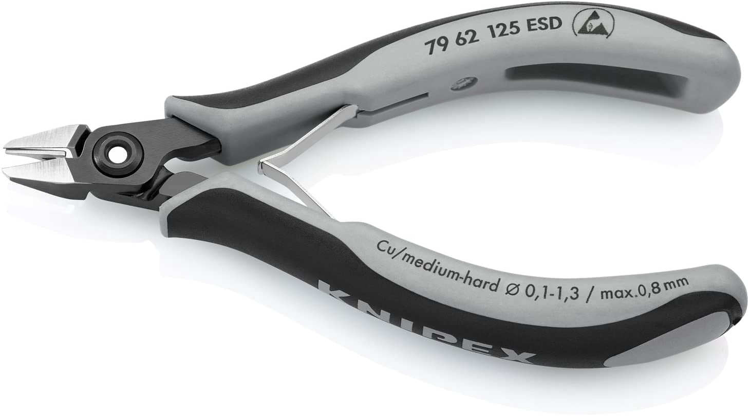 Knipex 79 62 125 ESD Diagonal Cutter ESD 4,92 dissipative without bevel