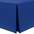 thumbnail image 1 of Ultimate Textile (3 Pack) Shantung - Majestic 4 ft. Fitted Tablecloth - for 24 x 48-Inch Banquet and Folding Rectangular Tables - 42" High, Royal Blue, 1 of 3