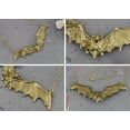 thumbnail image 3 of Frightening Halloween creepy wings Flying Bat Pendant Neck Chain Necklace, Gold, 3 of 6