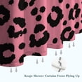 thumbnail image 6 of Pink and Black Of Leopard Print Shower Curtain 72"x84" ,Bathroom Decorative Shower Curtains Set with 12 Hooks,Modern Waterproof Washable Shower Curtain, 6 of 6