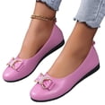 thumbnail image 2 of IEMIEMIEM Women's Bow Ballet Flats 2026 Rhinestone Breathable Comfortable Round Toe Slip On Casual Shoes Non Slip Work Walking Shoes Pink 9 Wide, 2 of 5