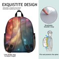thumbnail image 5 of Colorful Starry Sky and Universe Backpack for School, Cute School Bag with Adjustable Shoulder Straps and Padded Back, 13.8"x11.4"x6", 5 of 5