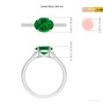 thumbnail image 5 of ANGARA Lab Grown 1.1 Ct East-West Oval Emerald Cathedral Engagement Ring for Women in 14K White Gold (Size-8x6mm) | May Birthstone, Anniversary, Jewelry Gift for Women | Lab-Grown Emerald Ring, 5 of 8
