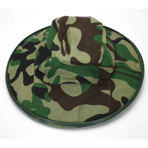 Sombrero de red para la cabeza, sombrero de safari, sombrero para el sol, sombrero de cubo con malla de red para pesca al aire libre, senderismo, jardinería, hombres o mujeres