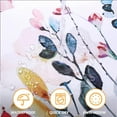 thumbnail image 5 of Zrodlmo White Floral Shower Curtain with Hooks, Water-Repellent Fabric Bathroom Curtain, 72"x 72", Red Flower, 5 of 8