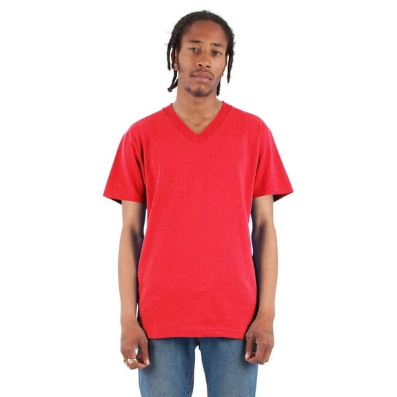 Shaka Wear Adult 6.2 oz., V-Neck T-Shirt 2XL RED