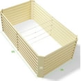 thumbnail image 2 of 6x3x2ft Galvanized Raised Garden Bed, Planter Boxes Outdoor, Raised Garden Beds Outdoor for Vegetables, Flowers, Herbs, 269 Gallons, Cream Yellow…, 2 of 13