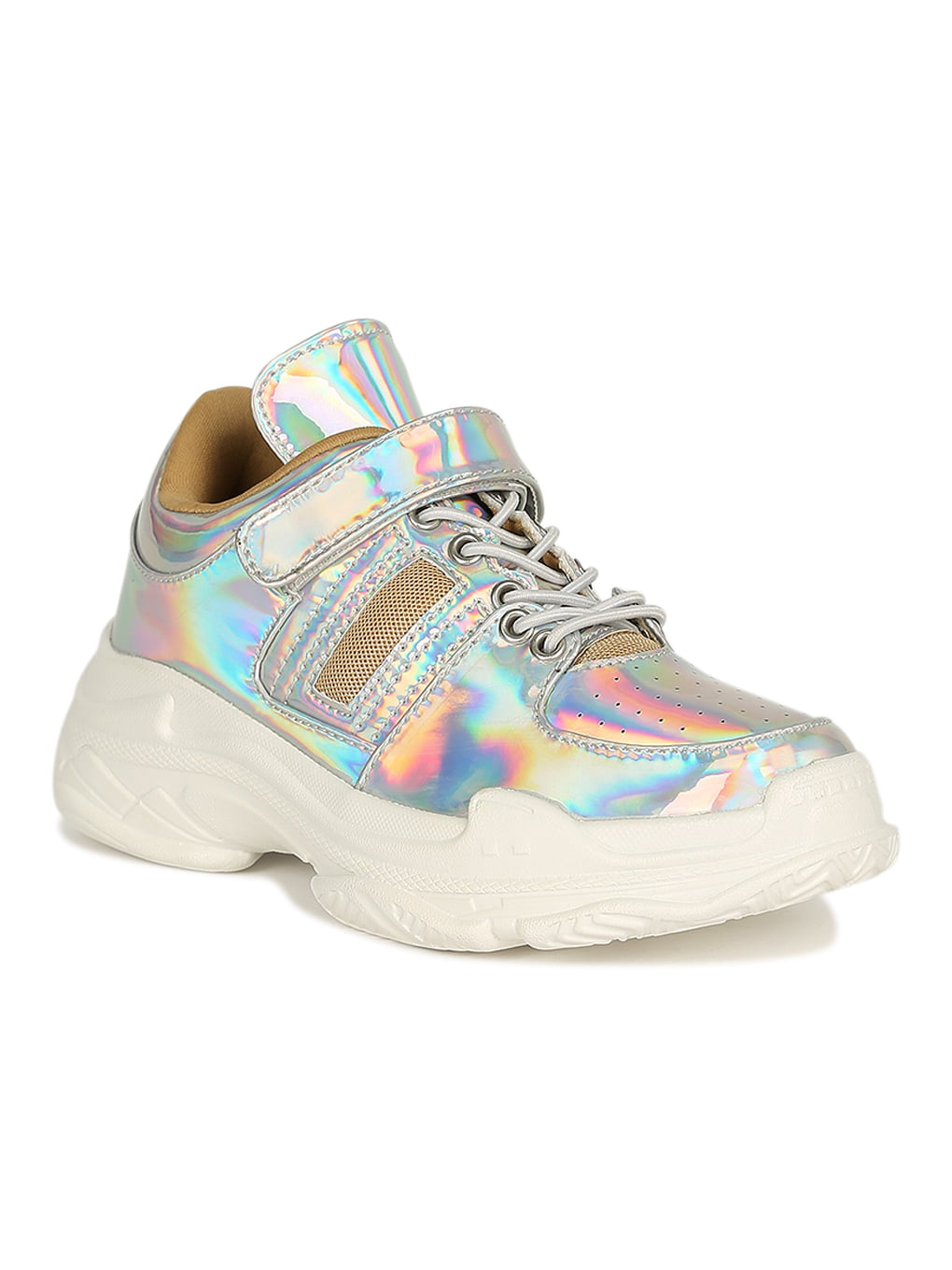 platform holographic sneakers